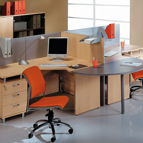 Офисная мебель для персонала: Рабочее место для 2-х сотрудников.