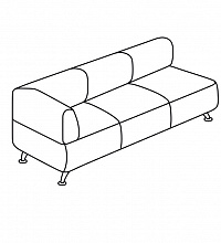 Вейт 3В трёх-местный диван, подлокотники справа от сидящего