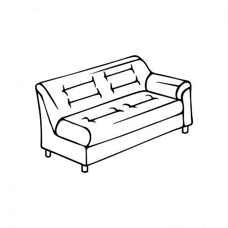 Мягкая офисная мебель: V-100 2-х местная диванная секция.