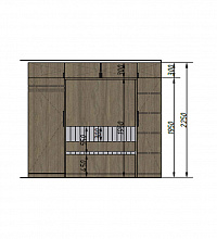 ШВ-44 Шкаф для одежды деревянный (группа шкафов 26_235.1) 2150х600х2250
