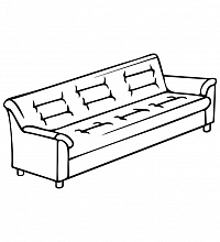 V-100 3-х местный диван (эконом)