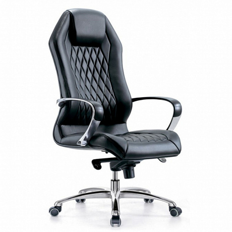 Офисные кресла и стулья. Aura Кресло для руководителей кожа+к/з, крестовина .