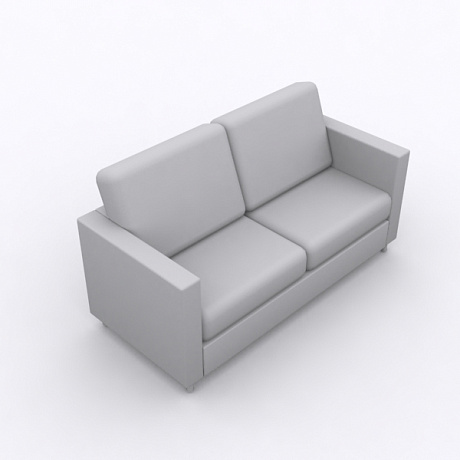Мягкая офисная мебель: Оскар Хром Двухместный диван.