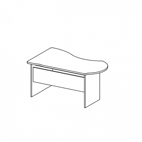 Офисная мебель для персонала: Стол асимметричный B101 правый.