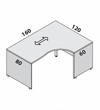 148 066 Стол криволенейный на панелях (правый)