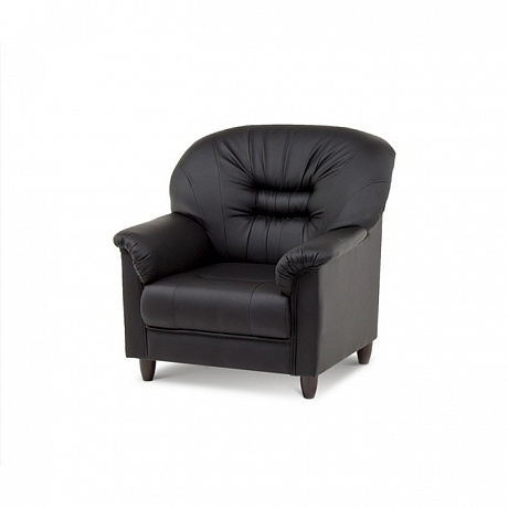 Мягкая офисная мебель: Премьер P1 Кресло Экокожа чёрная.
