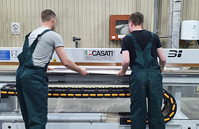 Станок для раскроя шпона и HPL-пластика