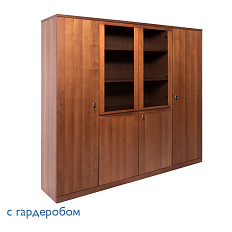 SET 105 601/606/609 WALM Шкаф для бумаг +гардероб 203x45,4xh199,5 LAMARI итал орех