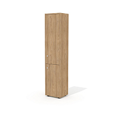 Шкаф для документов узкий (комплектация 9) 43,6х37х200,8 Рио Директ / Rio Direct вяз швейцарский/беж