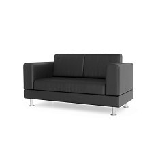 Сити-2 Диван 2-мест. 151x77x80 см Boom midnight черный