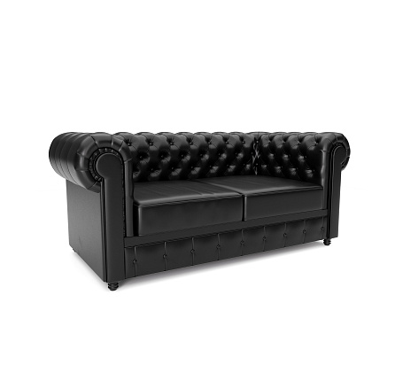 Честер-2 Диван 2-мест. 174x91x72 см Art-Vision 201 черный