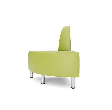 Лабиринт-УН Секция угловая внешняя экокожа 72x72x90см Art-Vision 179 салатовый