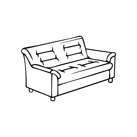 Мягкая офисная мебель: V-100 2-х местный диван (эконом).