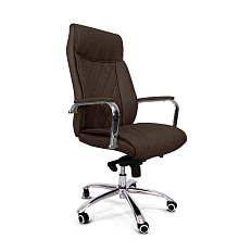 RT-720А Кресло экокожа, крест. хром мультиблок обивка коричневый 67