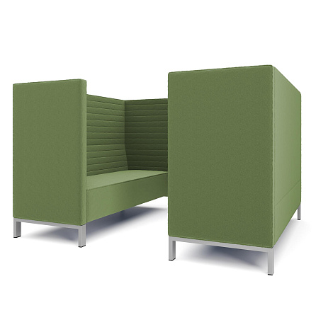 Руссо-3.3Т Переговорная 6-мест. 220x188x134 см микрошенилл Lounge 25 трава