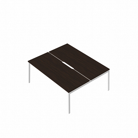 RM-1.2(x2)+F-47  Сдвоенный стол с вырезом на металлокаркасе