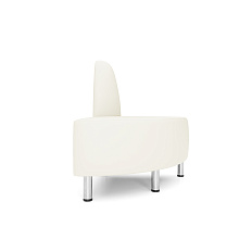 Лабиринт-УН Секция угловая внешняя экокожа 72x72x90см Boom ice белый