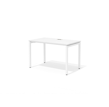 RM-4.1 + F-20M Стол прямой с люком на металлокаркасе Rio Project белый