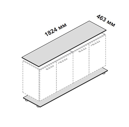 156806 База + топ для шкафа Enosi Белый LS (68)