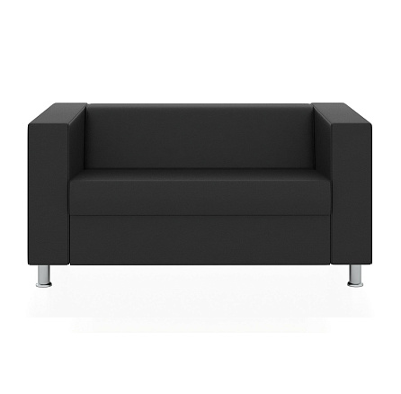 Аполло Диван 2-мест. экокожа 146x85x70 см ИК Р2 ergoline 9100 черный