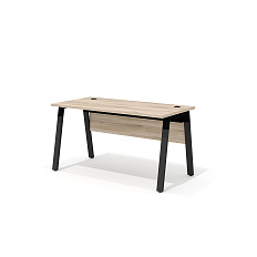 LM-3 + LF-3 Стол прямой на металлокаркасе Line дуб Кронберг