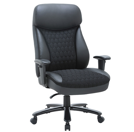 CH414 Chairman Кресло экокожа+ткань черный, крестовина черный, 07145955