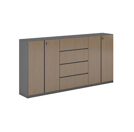 FT2412 Шкаф для документов 2400*400*1200 FOSTER серебряная жемчужина