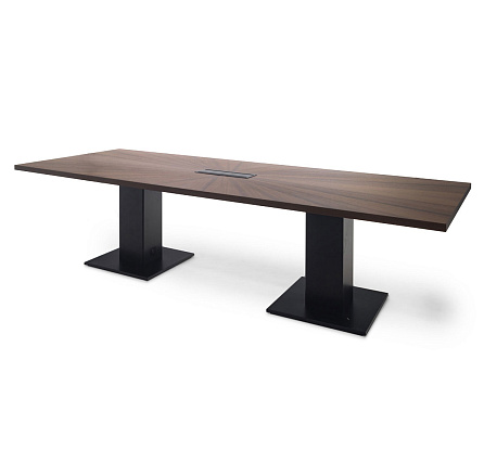 104 402 ECL BLСтол для переговоров 320*140xh76 Tesla/Renz эвкалипт мореный/черный