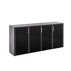 NEWCRE4/899 CRVt BLACK GLASS Шкаф низкий SIRIUS черный