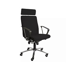 Fox High sync FX gtsCh1 WRS-S Кресло ткань, крестовина хром обивка черный W01, каркас хром