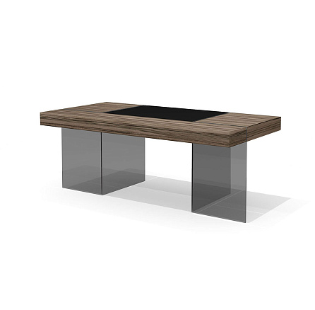 GS-1N M Стол руководителя Glass.Go лимба темная/стекло тонированное