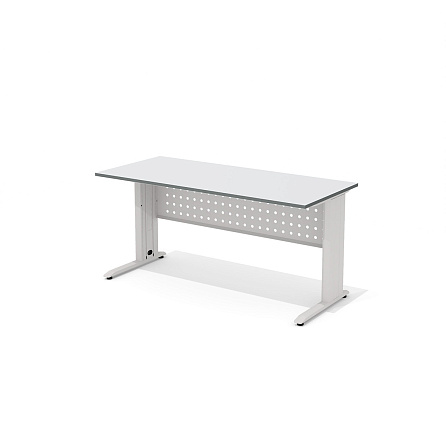 АМК-2 + ОА-01/1600 Прямой стол на металлокаркасе Агат светло-серый