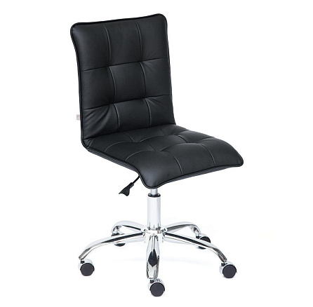 ZERO Кресло иск. кожа, крестовина хром обивка черный 36-6, каркас хром, код 12250