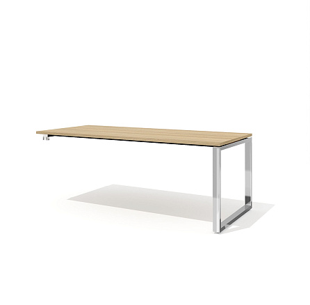 RD-200.1S Стол руководителя 200x90x75 Rio Direct вяз швейцарский/металл полированная сталь