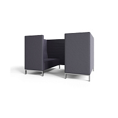 Руссо-2.3Т Переговорная 4-мест. 220x158x134 см микрошенилл Lounge 14 асфальт