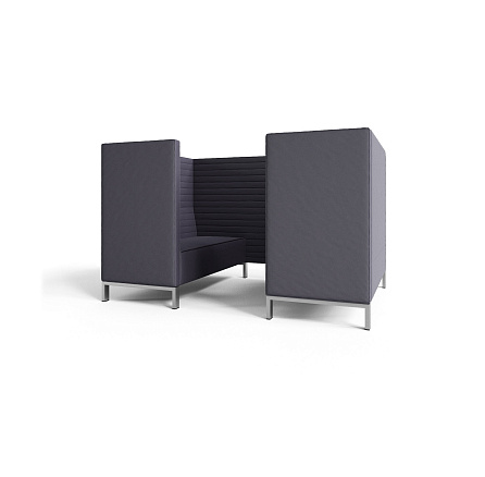 Руссо-2.3Т Переговорная 4-мест. 220x158x134 см микрошенилл Lounge 14 асфальт