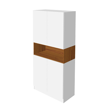 An-47  Шкаф  90x43x207 Art.Neo орех тангенциальный шпон (Италия) /белый