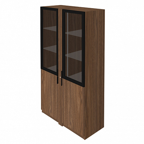 Кабинеты руководителей: Шкаф комбинированный со стеклянными дверьми TS-44+TS-7.1(х2)+TS-08.1(х2).
