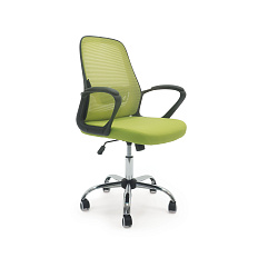 RT-2058-1 Кресло сетка, крестовина хром, ТопГан обивка зелёный
