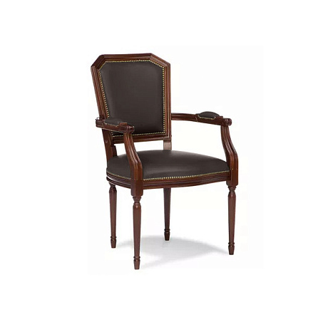 D40 Венеция Кресло кожа темно-коричневая Madras Chocolate дерево  темный орех