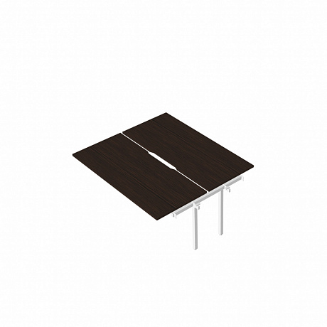 RM-2.2(x2)+F-62 Промежуточный сдвоенный стол с вырезом на металлокаркасе