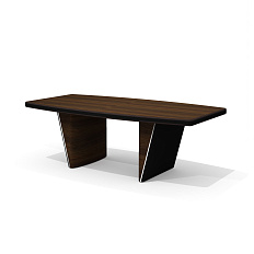 NT-220 Стол для переговоров 220x110x74 New.Tone орех Ондо шпон (Италия) /черный/8019