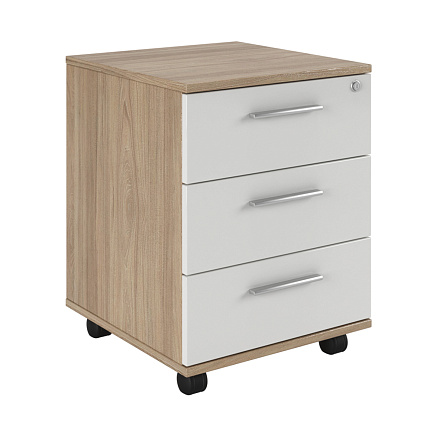 AST33931321 Тумба подкатная 3ящ 45x43x56,5 ASTI вяз / белый