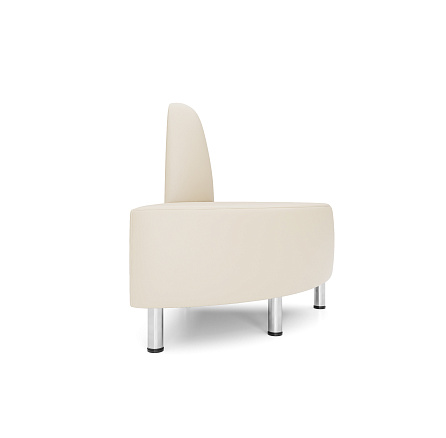 Лабиринт-УН Секция угловая внешняя экокожа 72x72x90см Boom milk бежевый