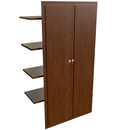 29552 Наполнение шкафа двухстворч. дерев дверь 1000х470х1970 WASHINGTON темный орех