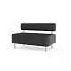 Максим-2 Диван 2-мест. 122x67x76 см Art-Vision 101 черный