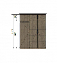 ШВ-22 Шкаф для одежды деревянный (группа шкафов 22_324) 1600*600*2250