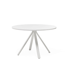 AS120  Стол конференц 120x120x75 FERMO белый W/ белый каркасW