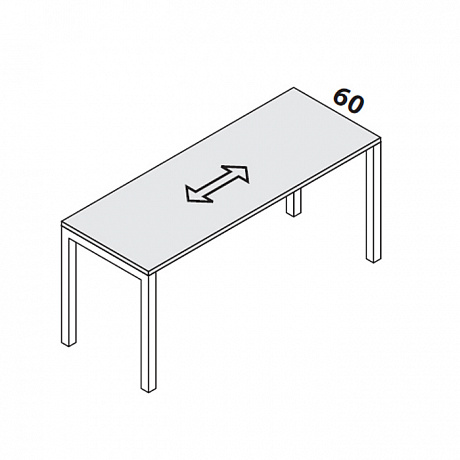 Офисная мебель для персонала: 148 104 Стол прямой на П-образном металлокаркасе.