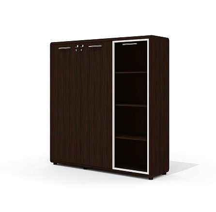 V-50 + V-02.1R + V-62L + V-62R Шкаф со стеклянной дверью Vegas венге